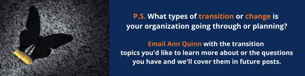 Questions about organizational transition and change
